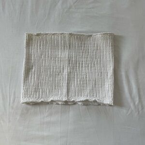 White cropped tube top